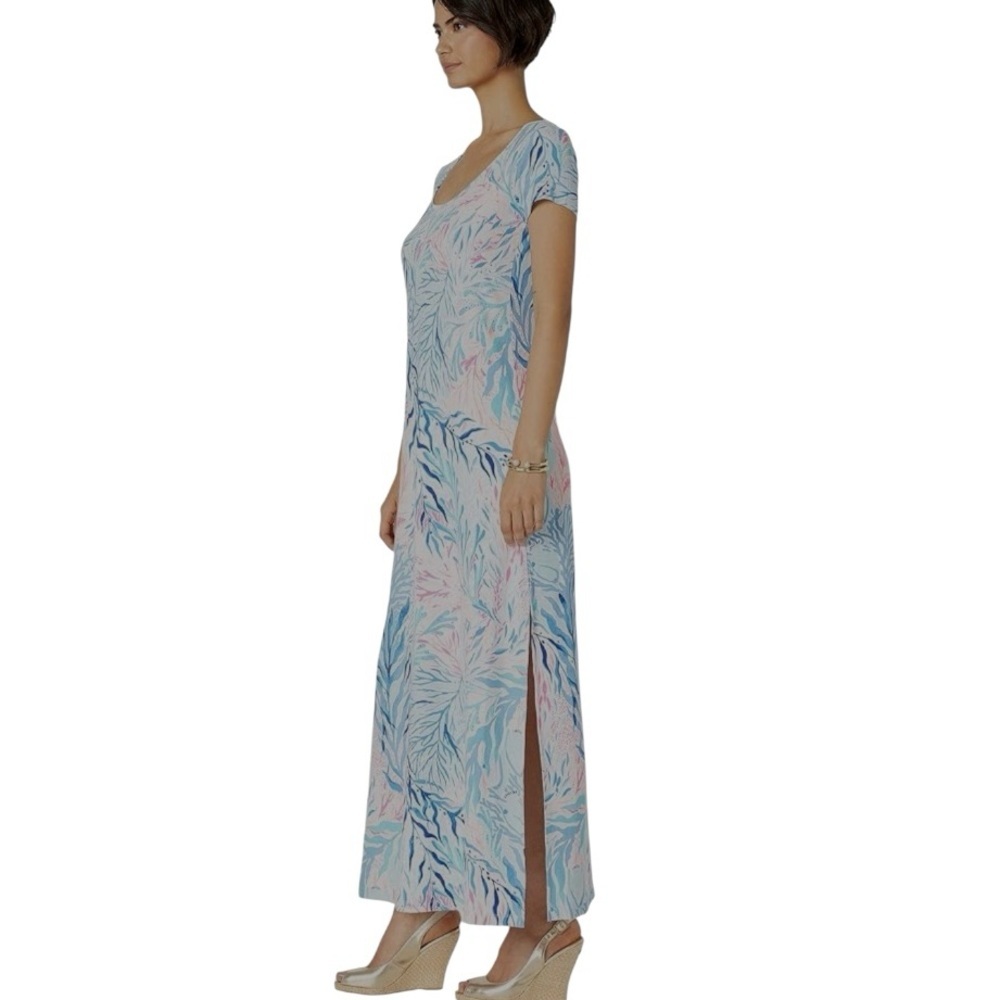 Lilly Pulitzer Wynne Short Sleeve Stretch Jersey Knit Maxi Dress Women’s Small - Picture 4 of 12